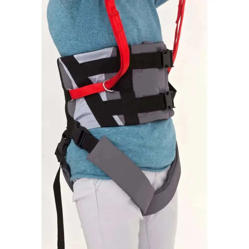 Molift - RgoSling Ambulating Vest zoomed in view on a patient