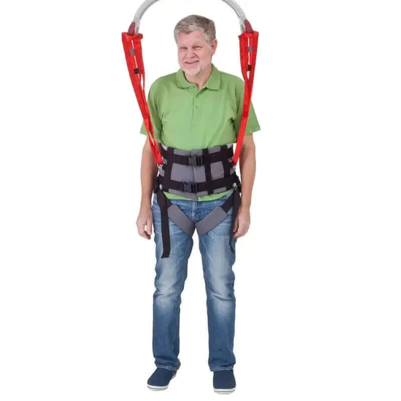 Molift - RgoSling Ambulating Vest being modeled by a patient