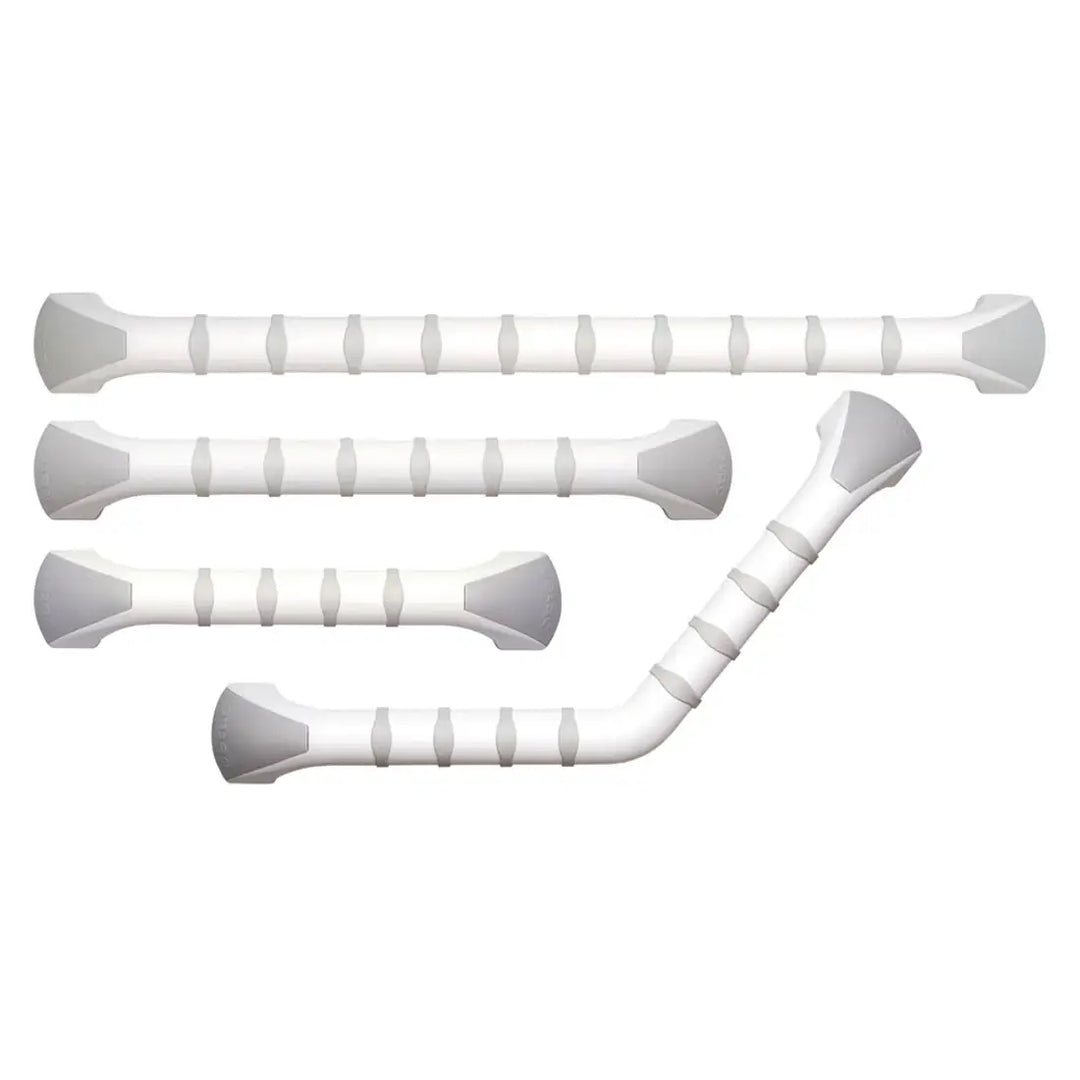 Etac handy safety grab bar on reliable ramps showing the different variations on white background