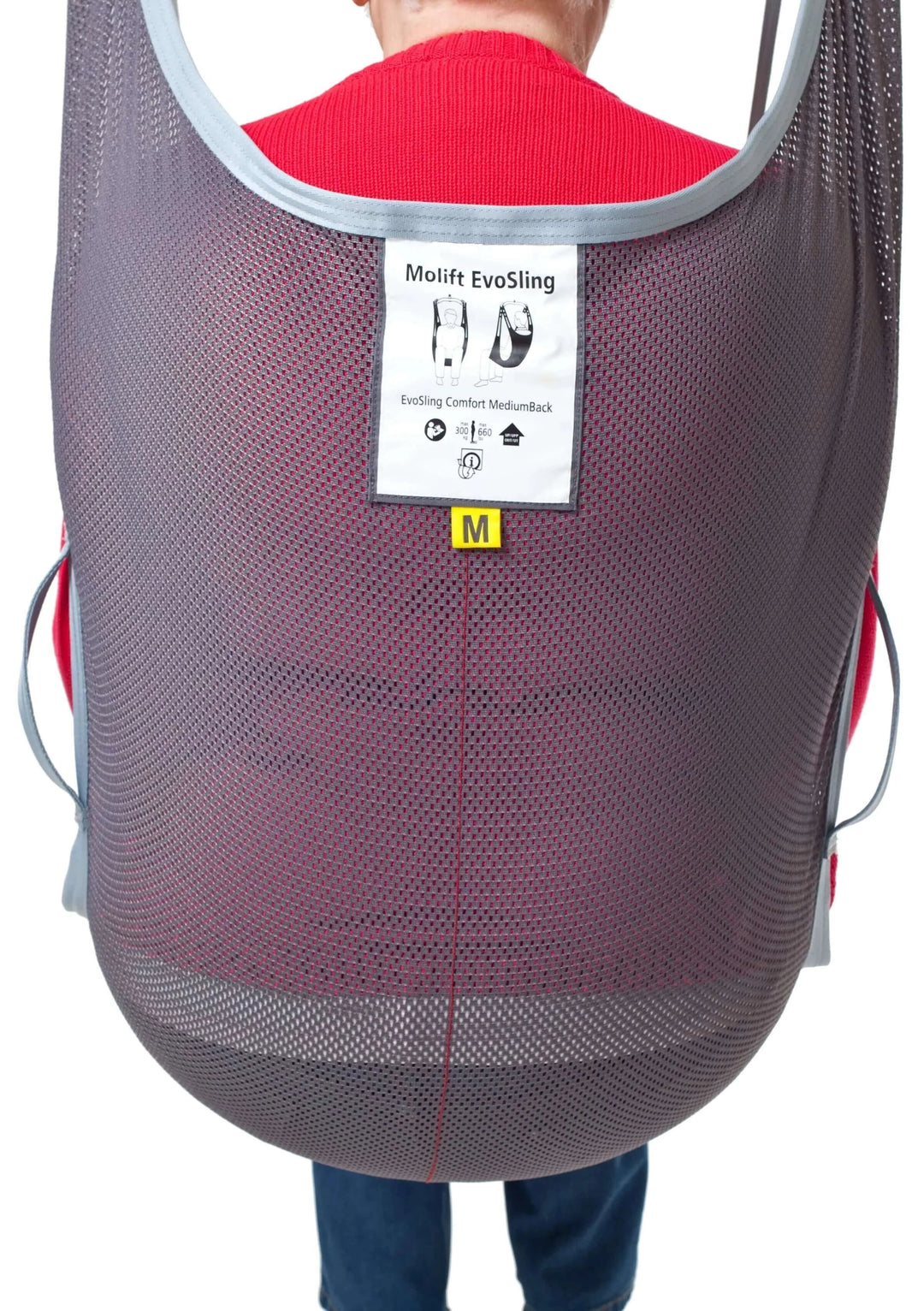 Molift - EvoSling Comfort MediumBack Patient Sling Patient Lifts Accessories Molift - back view of patient using the sling