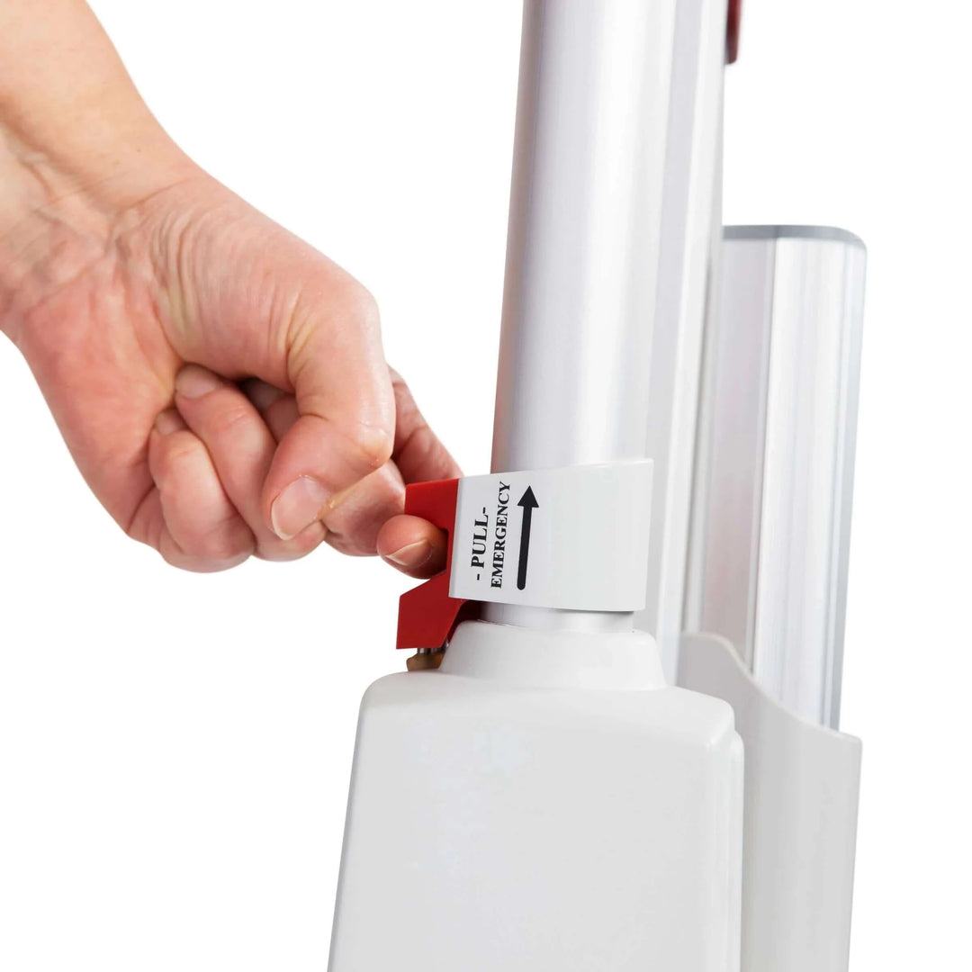 Molift - Mover 180 Mobile Patient Lift zoomed in view of battery with white background