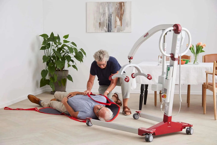 Molift - RgoSling Highback Padded Patient Sling being used by a patient and their nurse