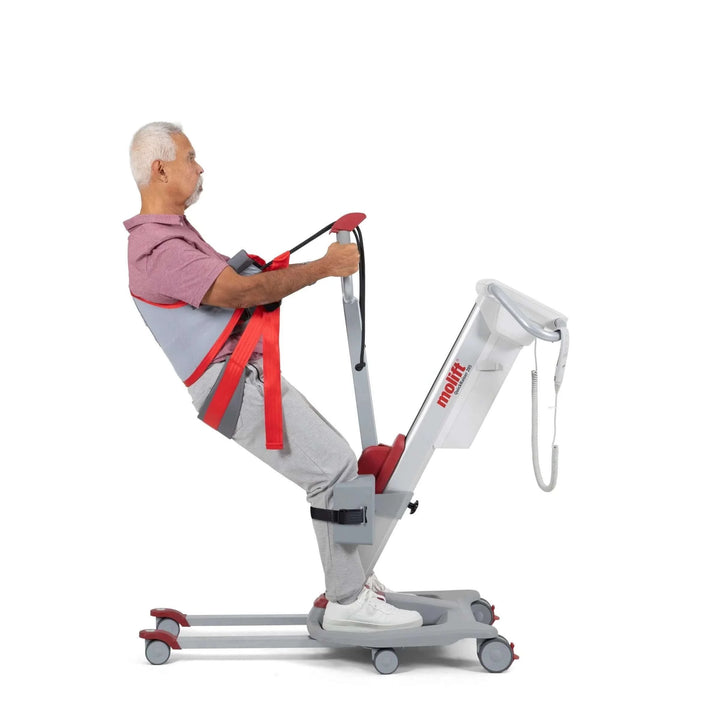 Molift - RgoSling StandUp Padded Sling being used by a patient