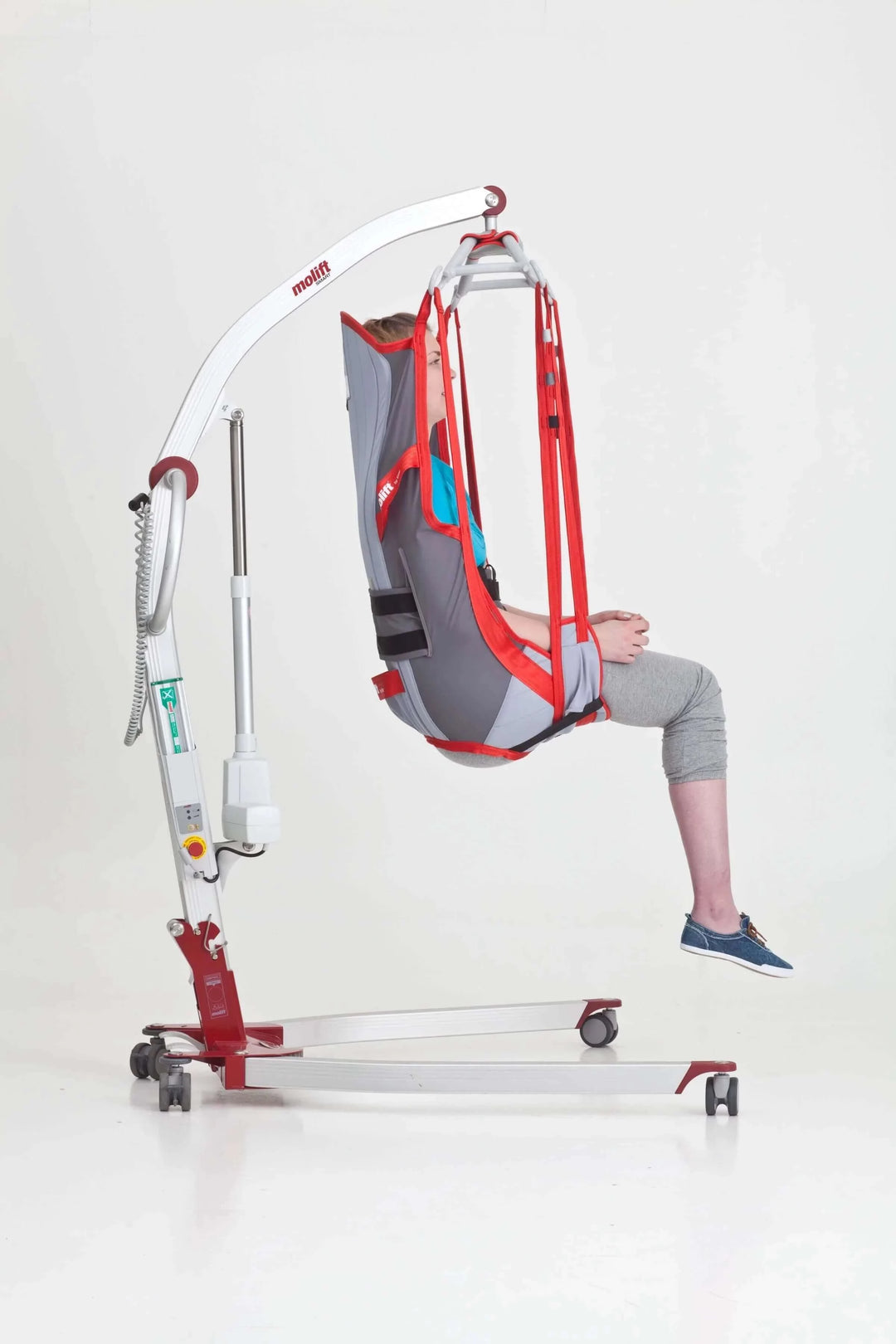 Molift - RgoSling Amputee HighBack Padded Patient Sling being used by a patient in a lift