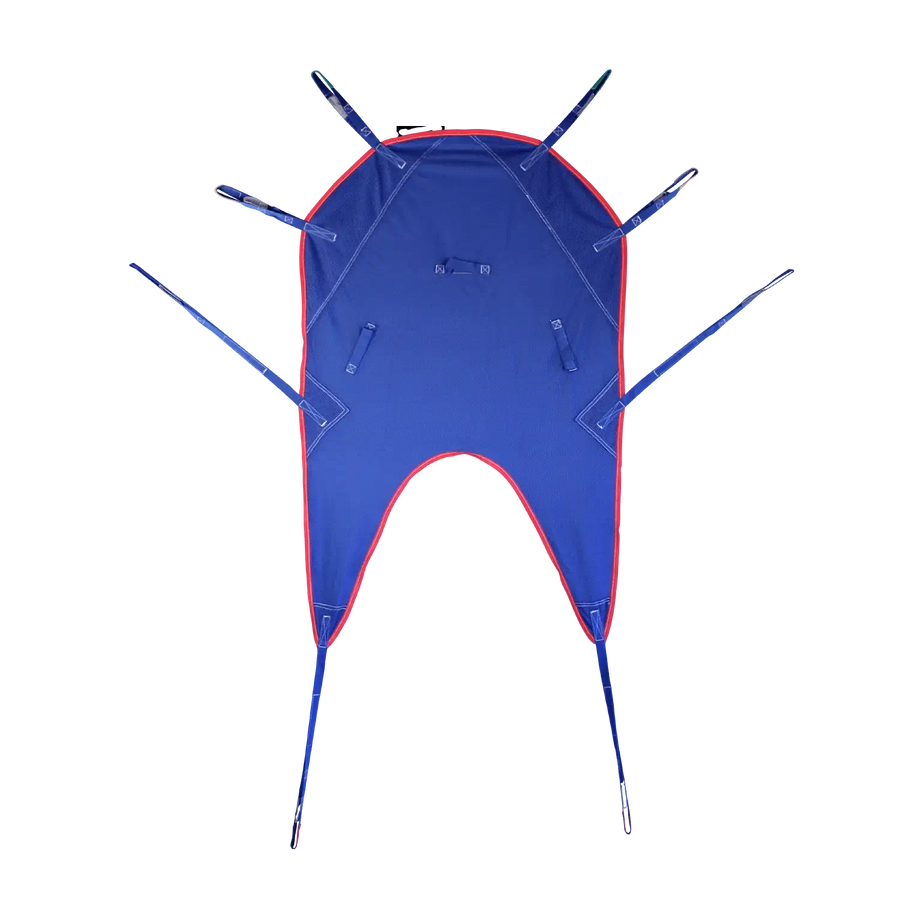 the bestcare univeral padded patient sling with head support from reliable ramps spread out