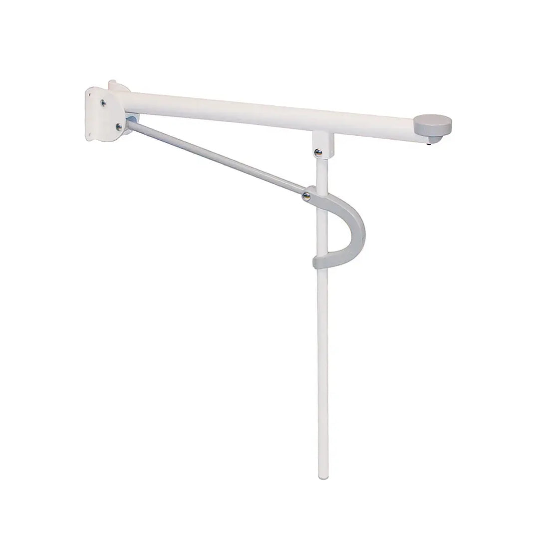 White adjustable wall-mounted lamp on a white background