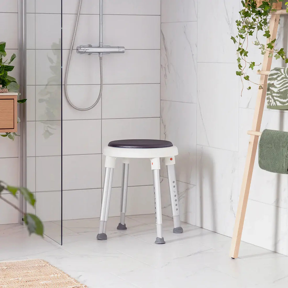 etac easy shower stool with swivel pad