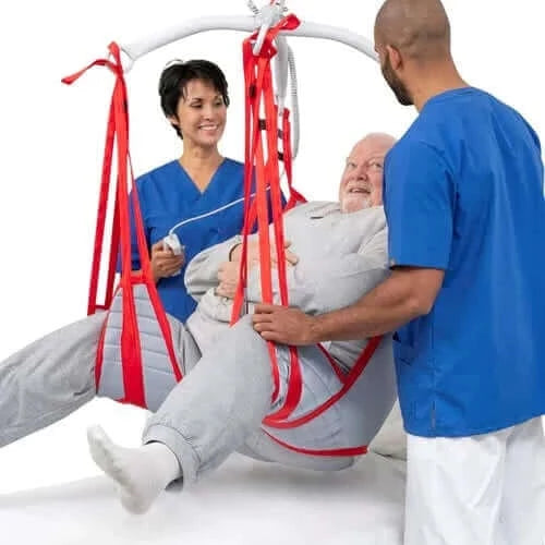 Molift - RgoSling MediumBack Plus Sling Patient Lifts Accessories Molift with a patient and 2 nurses using it