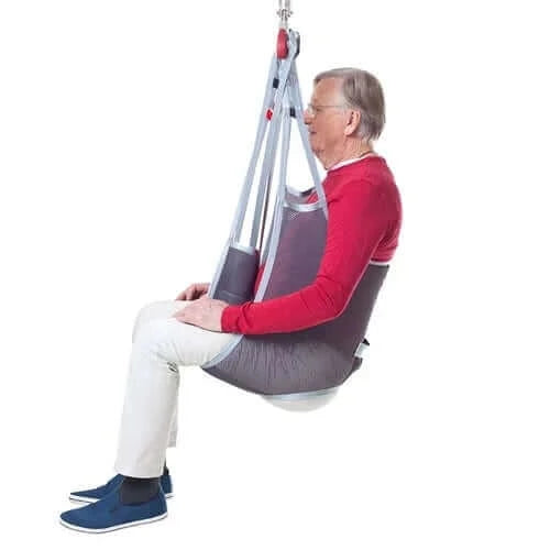 Molift - EvoSling LowBack Net Padded Patient Sling Patient Lifts Accessories Molift - side view of patient using the sling