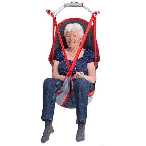 Molift - RgoSling Highback Padded Patient Sling being used by a patient