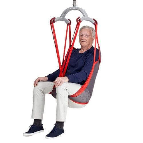 Molift - RgoSling Medium Net Patient Sling being used by a patient in a lift