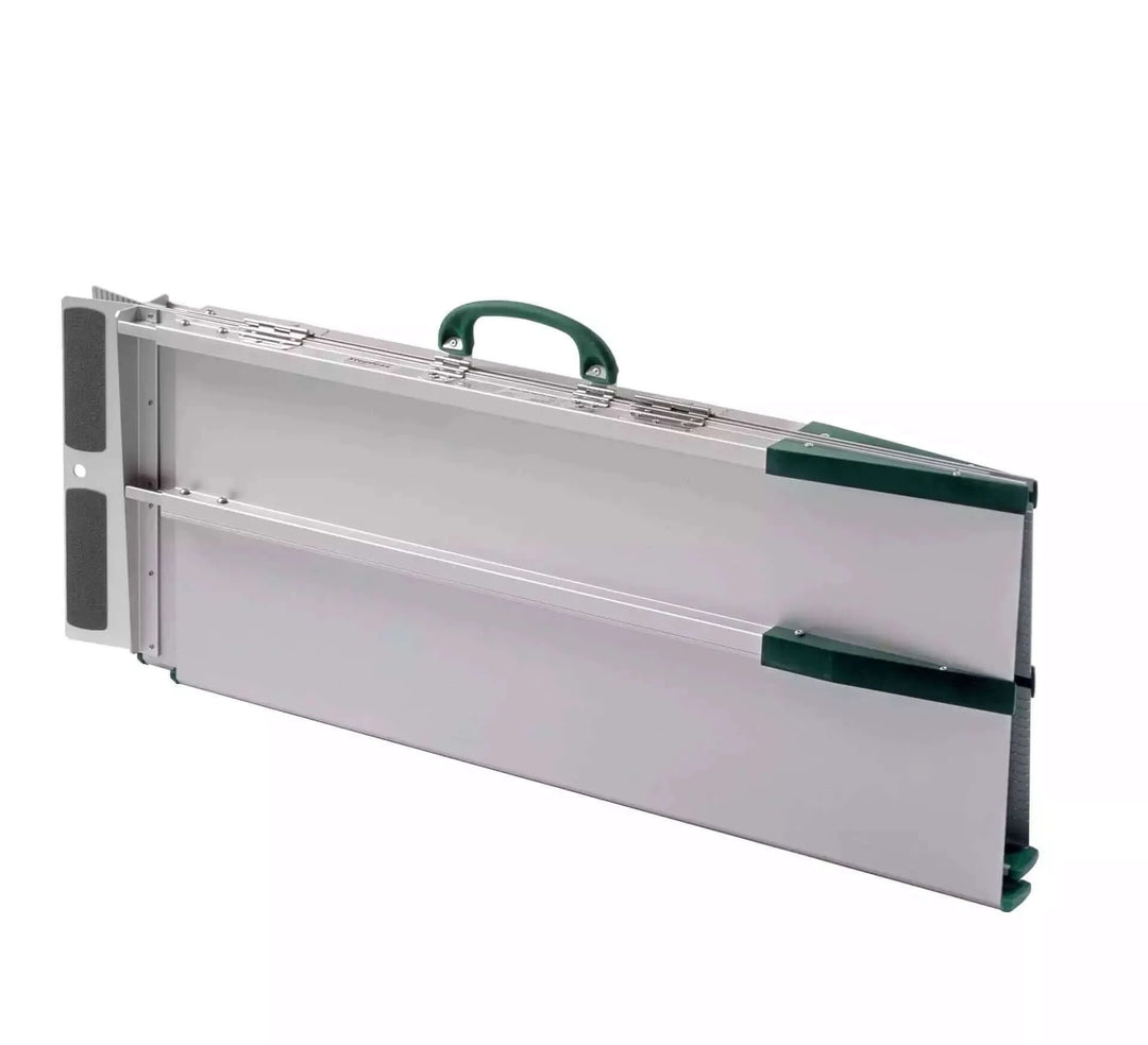 Guldmann - Stepless Telescopic EasyFold Wheelchair Van Ramp with white background