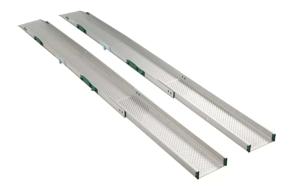 Guldmann - Stepless Folding Telescopic Portable Wheelchair Ramp with white background