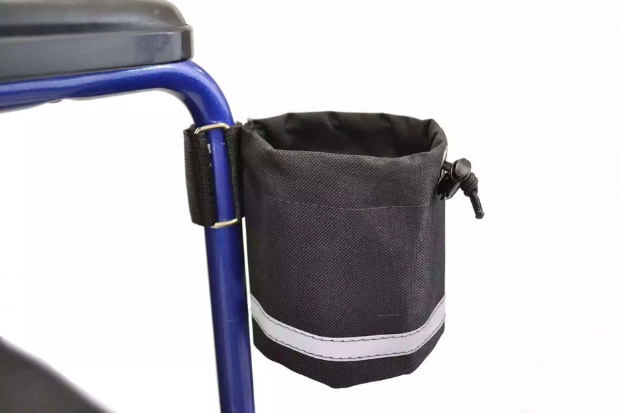 Diestco - Unbreakable Cup Holder for Mobility Aids - Vertical Grip with white background