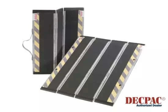 DECPAC - Portable Fiberglass Folding Wheelchair Ramp - white background