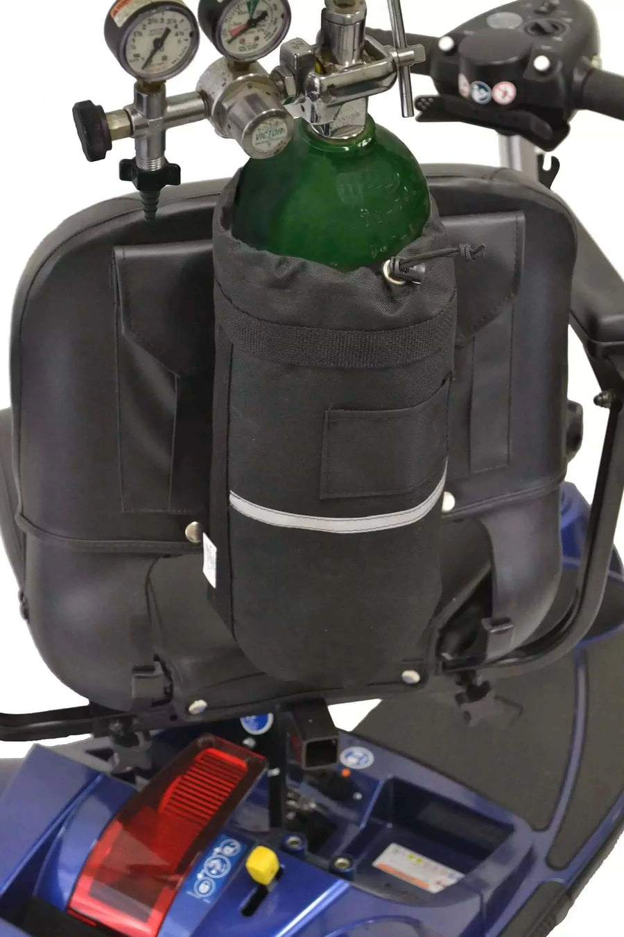 Diestco - Oxygen Tank Holder For Scooters & Powerchairs - D Size with white background