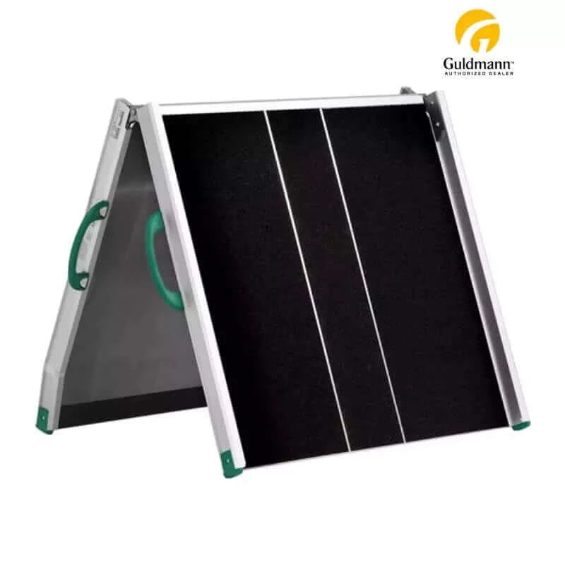 Guldmann - Stepless Wide Folding Portable Wheelchair Ramp with white background