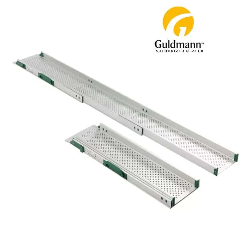 Guldmann - Stepless Telescopic Portable Wheelchair Ramp with white background