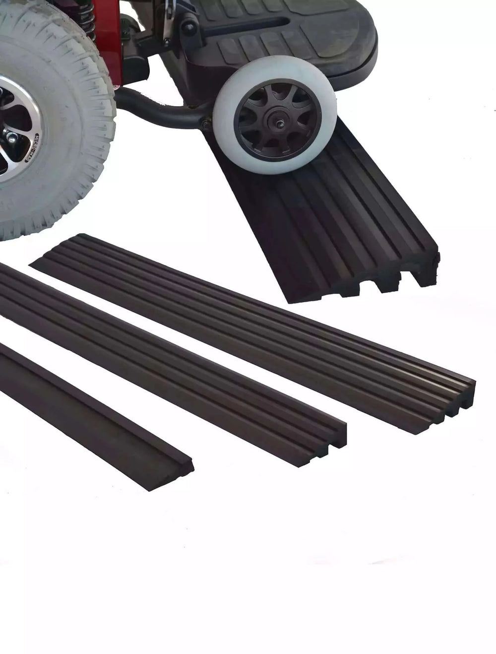 Diestco - Nosing Rubber Threshold Ramp for Wheelchairs with white background