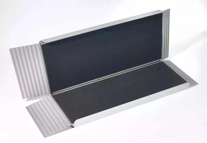 National Ramp - Freedom Aluminum Folding Wheelchair Ramp being shown folded up