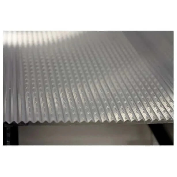 PVI - XP Aluminum Modular Wheelchair Ramp with Handrails zoomed in view of the non slip surface of the ramp