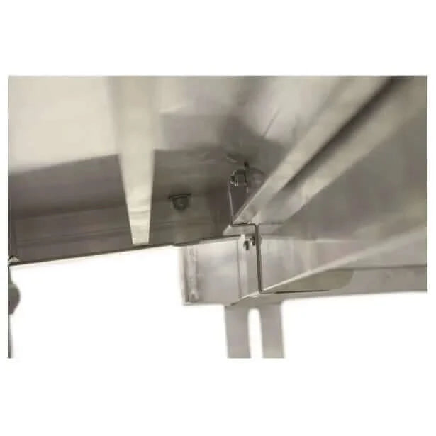 PVI - XP Aluminum Modular Wheelchair Ramp with Handrails zoomed in view of the under design of the ramp