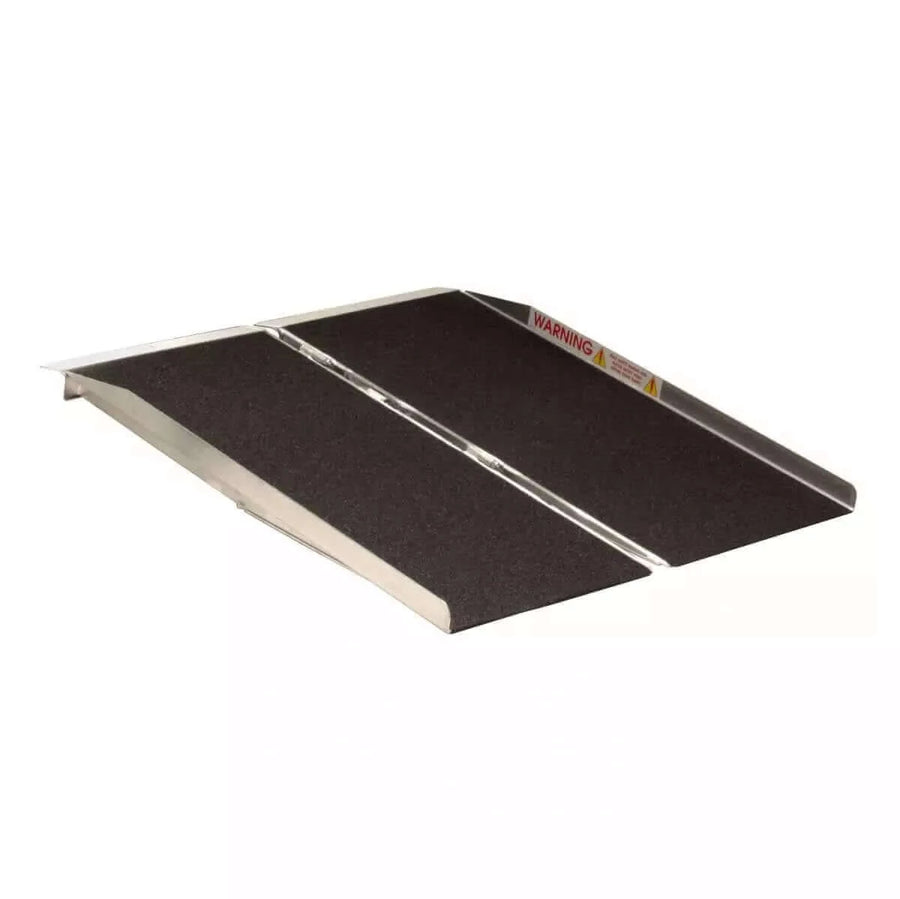 PVI - Aluminum Single Fold Threshold Ramp for Wheelchairs with white background