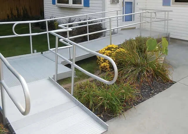 Two Step Ramp Armada Modular Ramp + Handrails | Alumiramp - Reliable Ramps