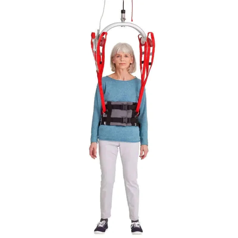 Molift - RgoSling Ambulating Vest being modeled by a patient