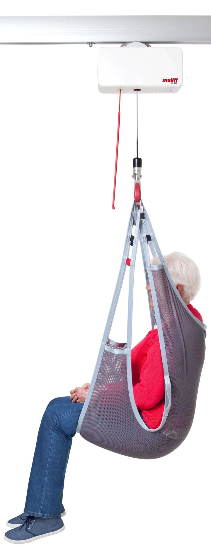 Molift - EvoSling Comfort MediumBack Patient Sling Patient Lifts Accessories Molift - side view of patient using the sling with molift air