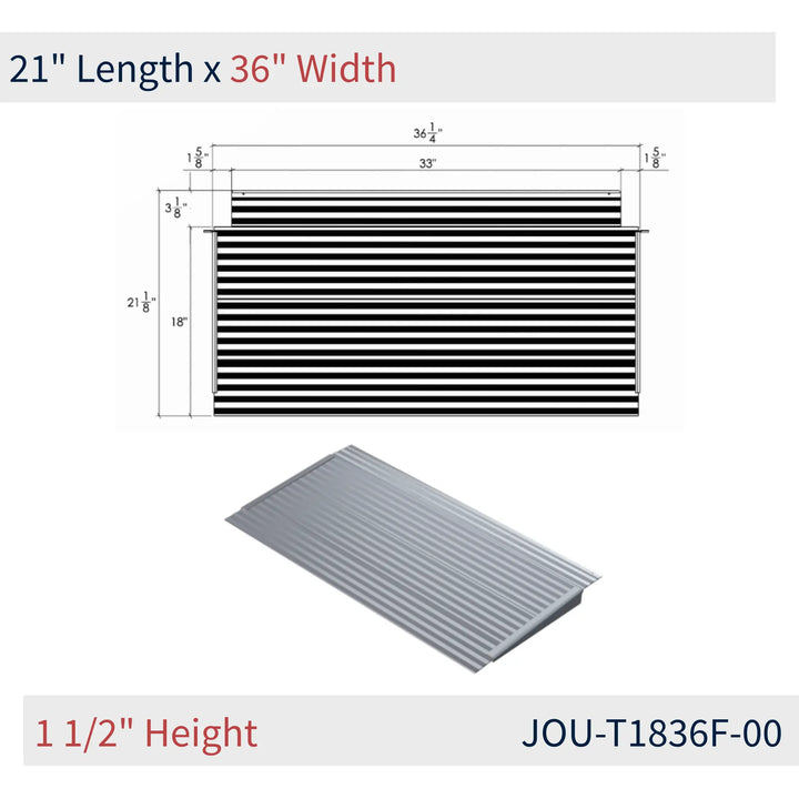 JOU-T1836F-00 dimensions on reliable ramps from National Ramp
