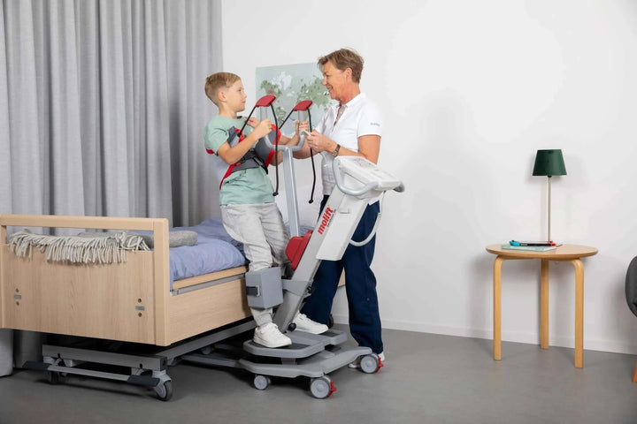 Molift - RgoSling StandUp Padded Sling being used by a patient and their nurse