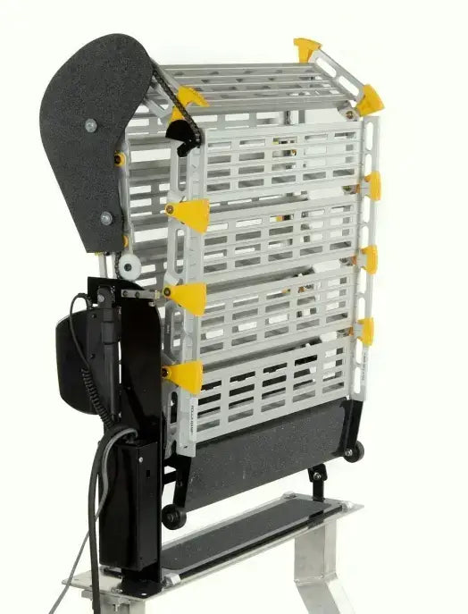 Roll-A-Ramp Powered Van Ramp for Mini and Full Size Van Ramps for AF1 and MF1 Ramps at Reliable Ramps folded all the way up