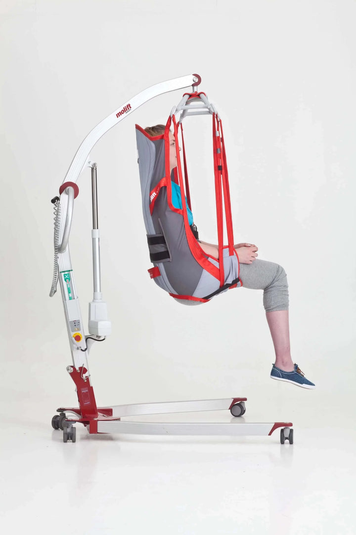 Molift - RgoSling Amputee HighBack Padded Patient Sling being used by a patient in a lift