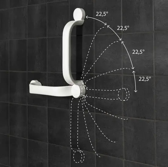 etac flex grab rail 550x pixel image  showing the turning range