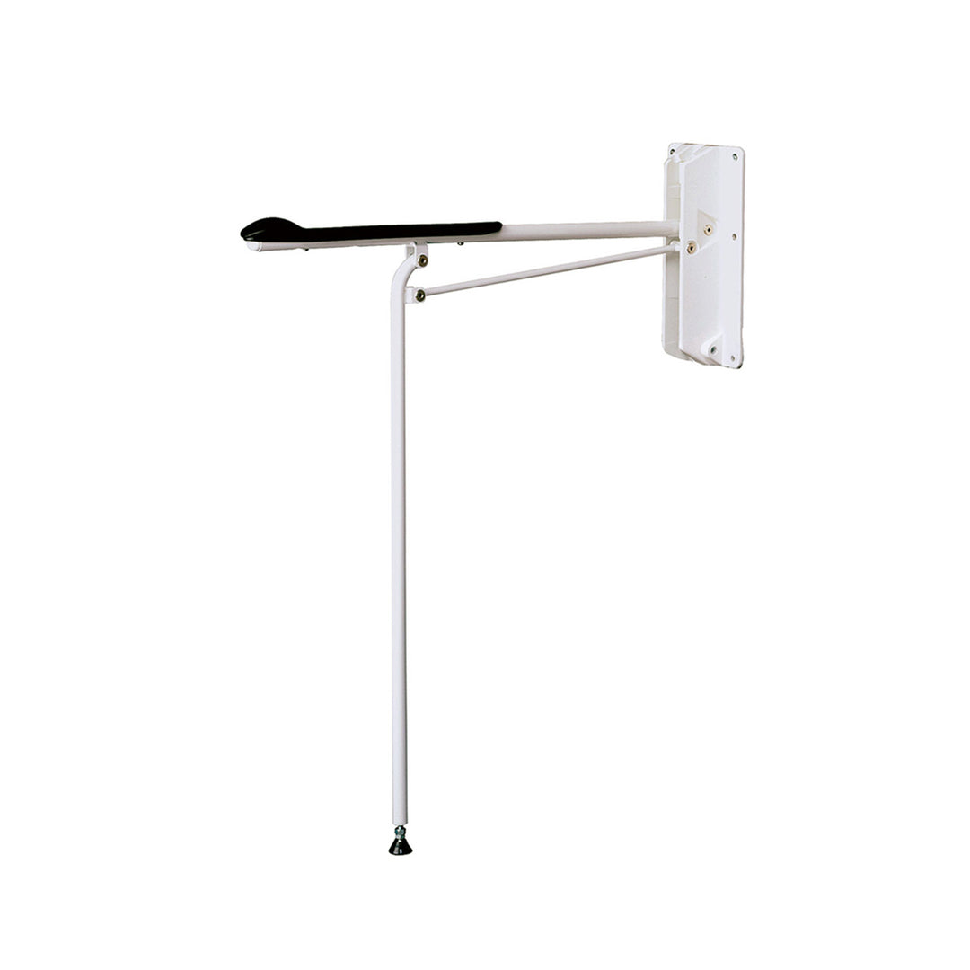 White wall-mounted晾衣架 on a white background