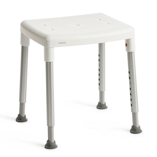 etac smart shower stool on reliable ramps on a white background