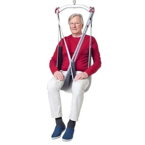 Molift - EvoSling LowBack Padded Patient Sling Patient Lifts Accessories Molift - front view of patient using the sling
