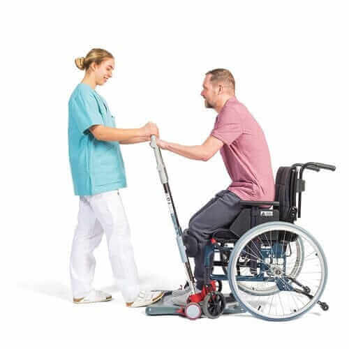 Molift - Raiser PRO Heel Strap being used by a patient and his nurse