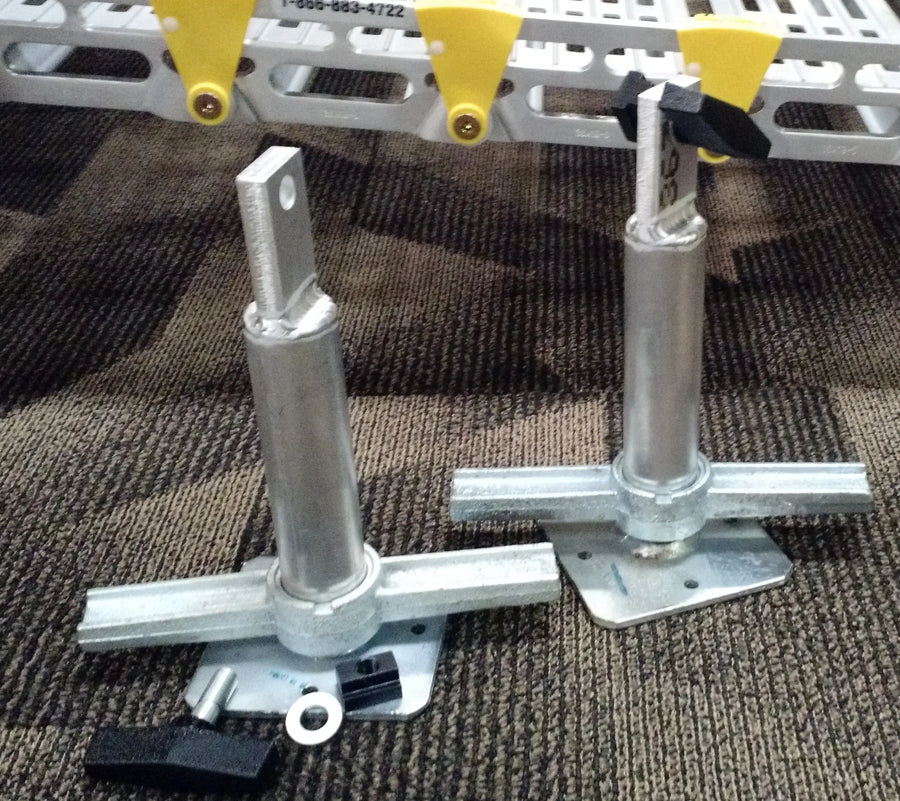 roll-a-ramp support stands at reliable ramps shown deconstructed underneath a  ramp