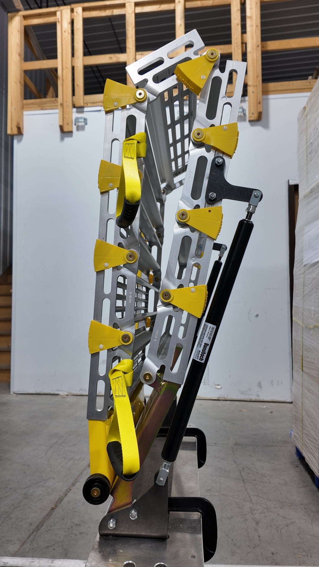 roll-a-ramps assisted bi fold van ramp on reliable ramps folded upright position