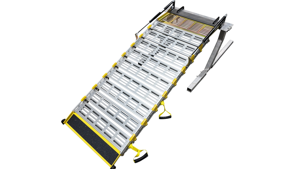 roll-a-ramps assisted bi fold van ramp on reliable ramps unfolded transparent background