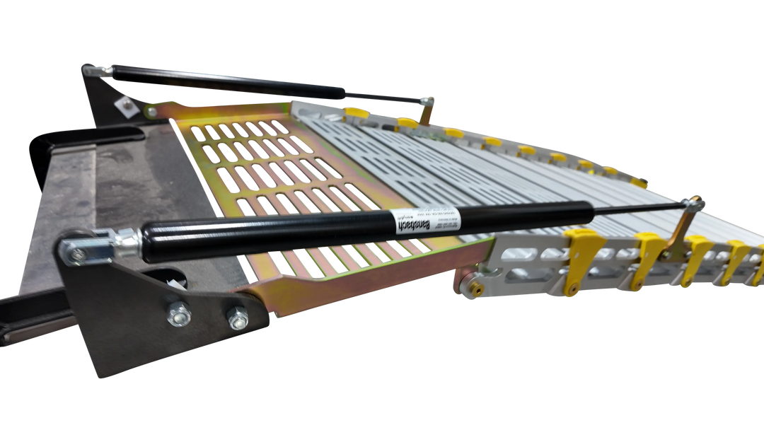roll-a-ramps assisted bi fold van ramp on reliable ramps zoomed in at top of ramp