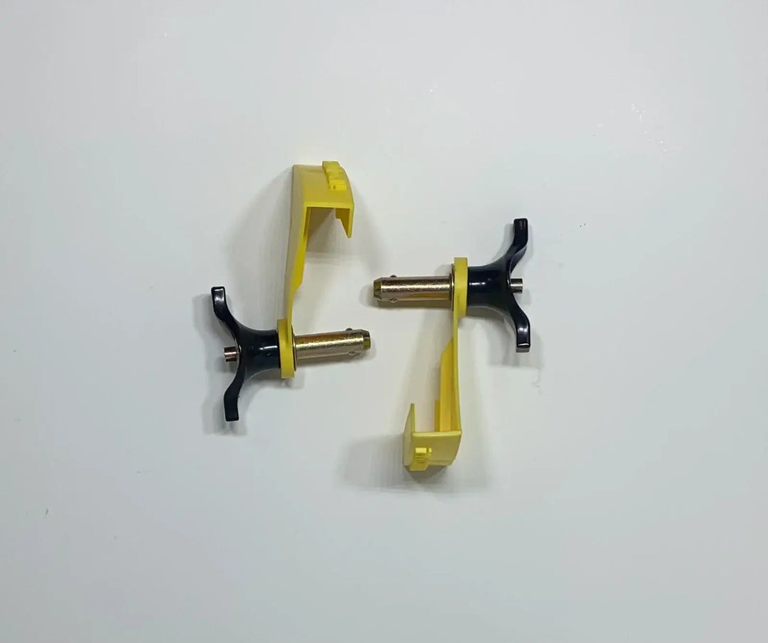 roll-a-ramp quick connect pins on reliable ramps side by side showing details