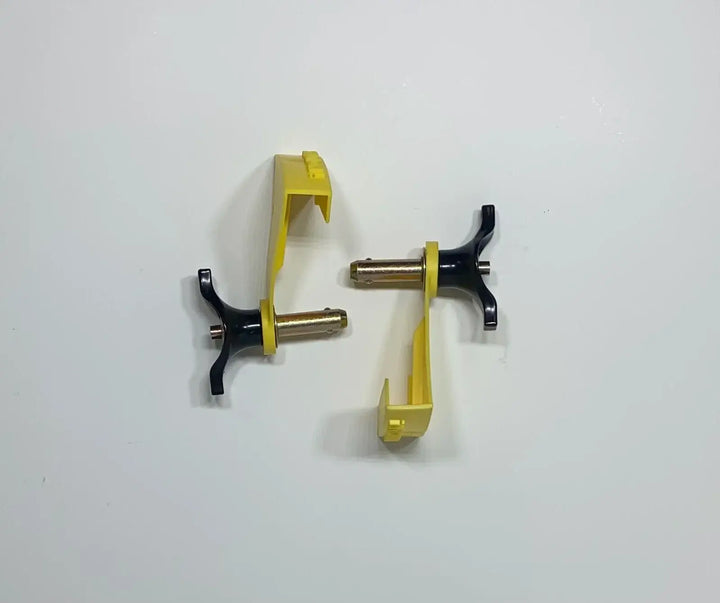 roll-a-ramp quick connect pins on reliable ramps side by side showing details