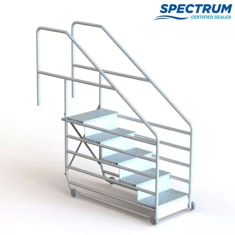 Spectrum Aquatics- Bozeman ADA Therapy Pool Steps - 6 Steps (57923) with a white background