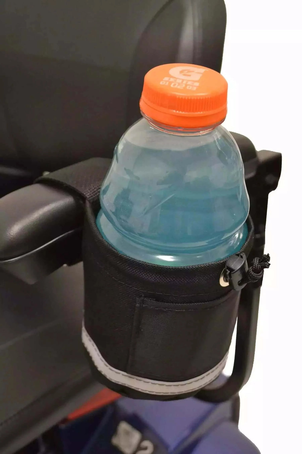Diestco - Unbreakable Cup Holder for Mobility Aids - Horizontal Grip with white background
