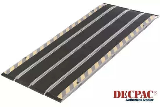 DECPAC - Fiberglass Portable Wheelchair Van Ramp - 5'5" Length - white background