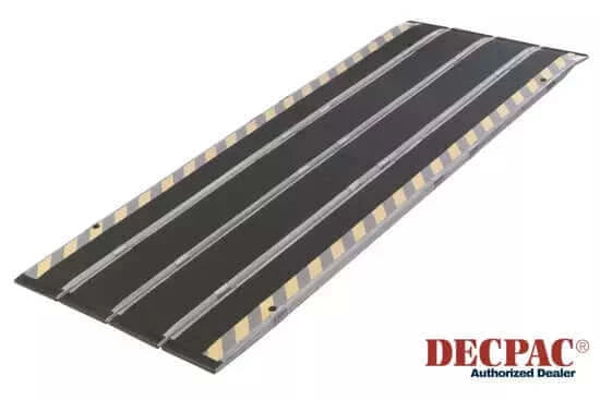 DECPAC - Fiberglass Portable Wheelchair Van Ramp - 6'6" Length - white background