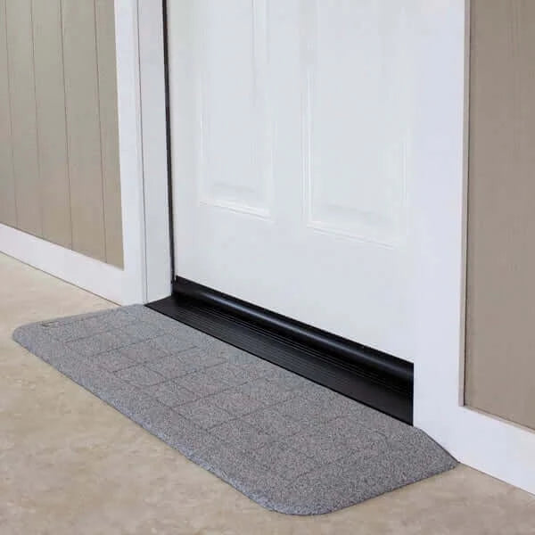 granite gray bighorn threshold ramp in front of doorway